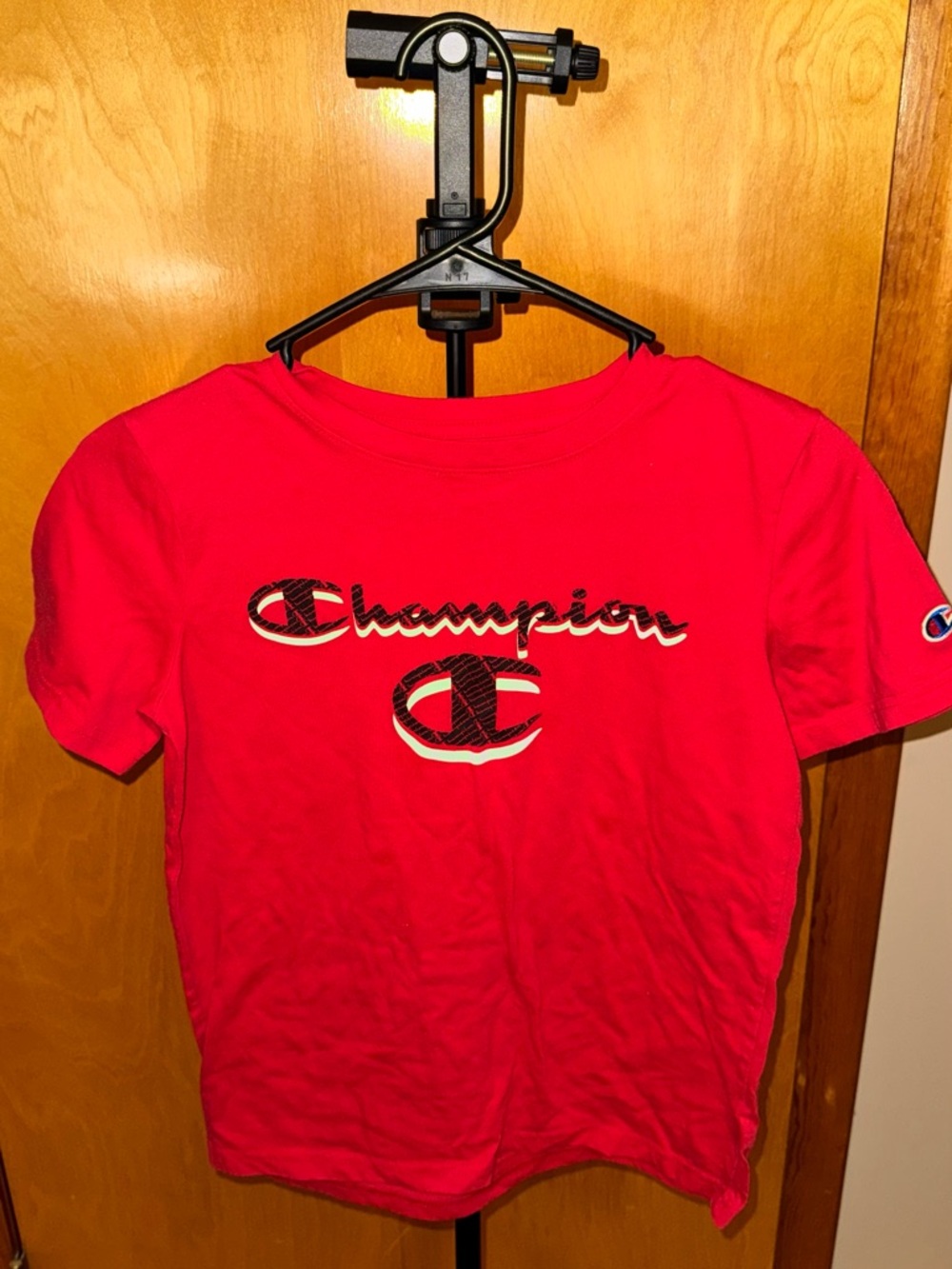 Champion Kids Red Logo Short-Sleeve Tee